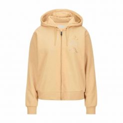 Bluza z kapturem Unisex Kappa Kaimi Beżowy. Brązowe bluzy damskie Kappa, bez wzorów, casualowe, bez ramiączek, z kapturem. W wyprzedaży za 196.40 zł.