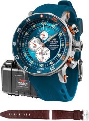 Zegarek męski Vostok Europe YM86-620A636S niebieski. Niebieskie zegarki męskie Vostok Europe, bez wzorów. Za 5,658.25 zł.