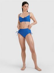 4F Dół od bikini damski - niebieski XS. Niebieskie bikini 4F, uniwersalny, bez wzorów, z elastanu. W wyprzedaży za 49.99 zł.