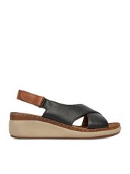 Lasocki Sandały CEO-WI23-PIE-01 Czarny. Czarne sandały damskie Lasocki, bez wzorów, ze skóry, bez obcasa, na koturnie, bez zapięcia. Za 179.99 zł.