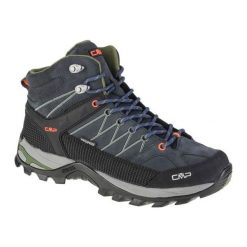 Buty Trekkingowe CMP Rigel Mid 3Q12947-51UG niebieskie. Niebieskie trekkingi męskie ze skóry, bez zapięcia. Za 602.56 zł.