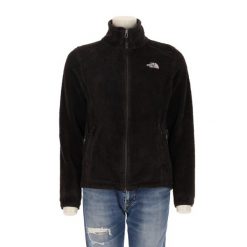 Damska czarna kurtka polarowa Osito TNF. Czarne kurtki sportowe damskie The North Face, l, bez wzorów, z materiału, bez ramiączek, bez kaptura, trekkingowe. Za 212.96 zł.