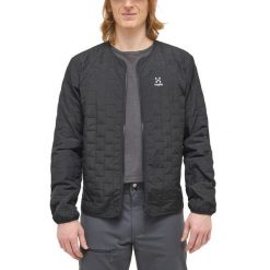 Męska Kurtka Turystyczna Izolowana Lekka Pakowna Mimic Companion. Czarne kurtki męskie Haglöfs, m, bez wzorów, sportowe, bez kaptura. Za 299.00 zł.