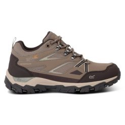 Buty trekkingowe damskie Holcombe 3 niskie. Brązowe obuwie trekkingowe damskie Regatta, z syntetyku, bez zapięcia. W wyprzedaży za 249.99 zł.