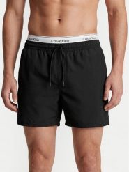 Calvin Klein Swimwear Szorty kąpielowe LV00N61024 Czarny Regular Fit. Czarne kąpielówki męskie Calvin Klein Swimwear, bez wzorów, z syntetyku. Za 289.99 zł.