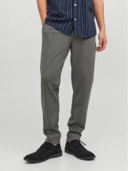 Jack & Jones Chinosy Marco 12173623 Szary Slim Fit. Szare eleganckie spodnie męskie Jack & Jones, bez wzorów, z syntetyku. Za 99.99 zł.