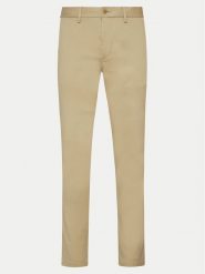 Tommy Hilfiger Chinosy Core Denton MW0MW28884 Beżowy Straight Fit. Brązowe eleganckie spodnie męskie Tommy Hilfiger, bez wzorów, z bawełny. Za 319.99 zł.
