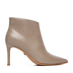 Botki GINO ROSSI. Szare botki damskie Gino Rossi, bez wzorów, bez obcasa, na szpilce, bez zapięcia. Za 299.99 zł.