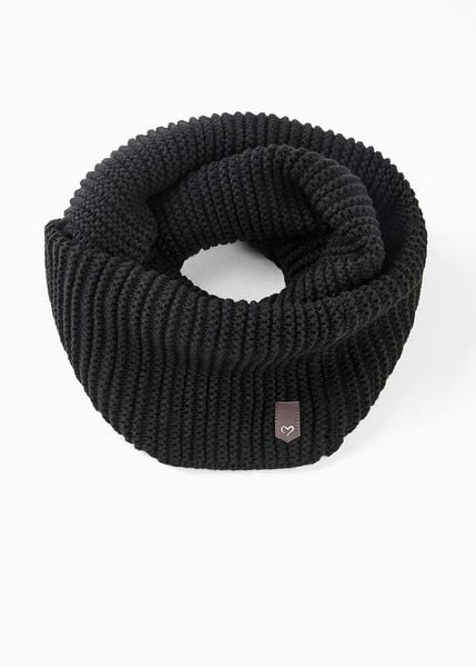 Szal koło. Czarne szaliki damskie bonprix, bez wzorów. Za 74.99 zł.
