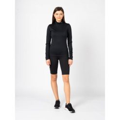 Koszulka z długim rękawem do biegania damska. Czarne bluzki damskie Champion, m, bez wzorów, z elastanu, sportowe, bez kołnierzyka, bez ramiączek. Za 219.00 zł.