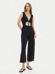 Roxy Kombinezon ERJX603446 Czarny Regular Fit. Czarne sukienki damskie Roxy, xl, bez wzorów, z bawełny, bez kołnierzyka, bez ramiączek. Za 159.99 zł.