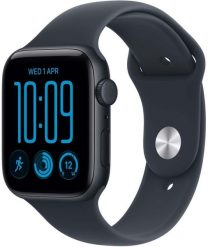Smartwatch Apple Watch SE 3 GPS + Cellular 44mm Midnight Alu Sport S/M Granatowy (MJLQ4MP/A). Niebieskie zegarki smartwatch Apple, bez wzorów. Za 1,613.26 zł.