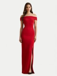 LAUREN RALPH LAUREN Sukienka wieczorowa 253982109004 Czerwony Slim Fit. Czerwone sukienki damskie Lauren Ralph Lauren, bez wzorów, z syntetyku, wizytowe, bez kołnierzyka, bez ramiączek. Za 1,299.00 zł.