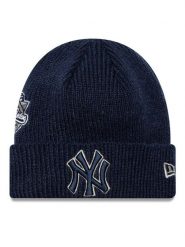 New Era Czapka World Series Patch New York Yankees Cuff Knit Beanie 60580731 Granatowy. Niebieskie czapki damskie New Era, na zimę, bez wzorów, z materiału. Za 179.99 zł.