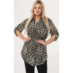 Zielona Tunika Transact. Zielone tuniki damskie Born2be, xl, bez wzorów, bez ramiączek. Za 59.99 zł.