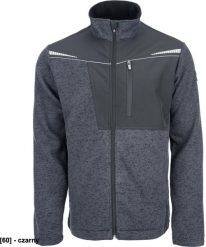 CERVA Sweter męski CERVA Stirling Stretch z suwakiem, kieszeniami bocznymi i napiersiową, odblaskowy, dziany, trykotowy - czarny 4XL. Czarne swetry męskie CERVA, m, bez wzorów, bez kołnierzyka, bez ramiączek. Za 120.45 zł.