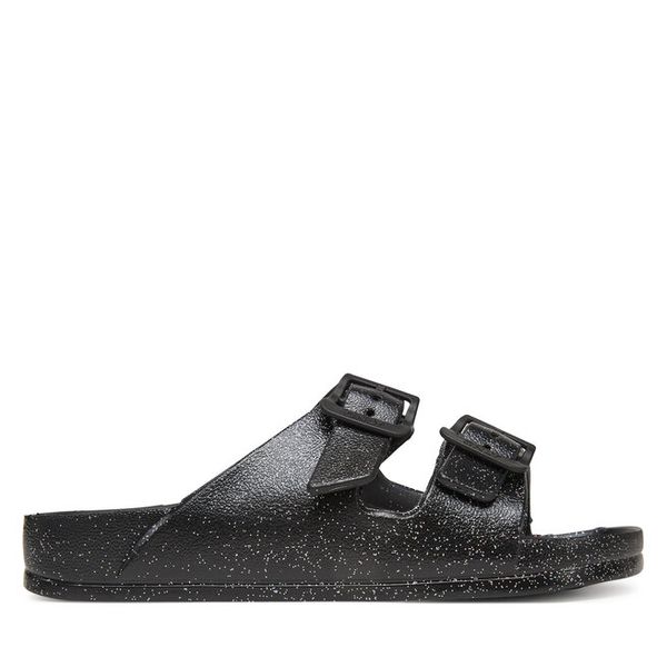 Klapki ONLY Shoes. Czarne klapki damskie ONLY Shoes, bez wzorów, bez obcasa, bez zapięcia. Za 49.99 zł.