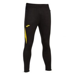 Spodnie dresowe Joma Championship VII. Czarne spodnie dresowe damskie Joma, bez wzorów, z dresówki, sportowe, do piłki nożnej. Za 274.50 zł.