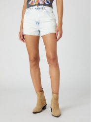 Wrangler Szorty jeansowe Festival W25J1629Z 112332307 Niebieski Regular Fit. Niebieskie szorty damskie Wrangler, bez wzorów, z bawełny. Za 179.99 zł.
