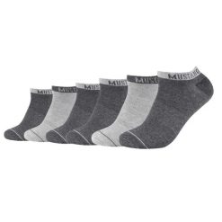 6-PAK Męskich Skarpet MUSTANG dark grey mix. Szare skarpety męskie Mustang, bez wzorów. Za 119.99 zł.