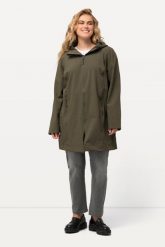 Damskie Kurtka softshell HYPRAR hydrofobowa podszewka z polaru. Zielone kurtki sportowe damskie Ulla Popken, plus size, bez wzorów, z elastanu, bez ramiączek, z kapturem, trekkingowe. Za 479.99 zł.