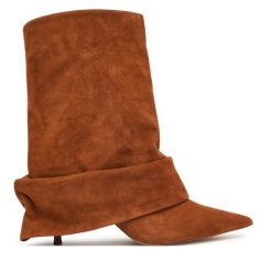 Botki Aldo. Brązowe botki damskie Aldo, bez wzorów, bez obcasa, na szpilce, bez zapięcia. Za 729.99 zł.