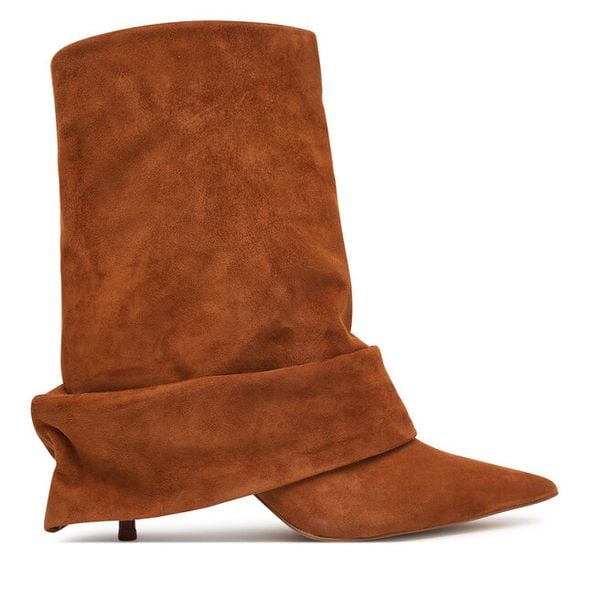 Botki Aldo. Brązowe botki damskie Aldo, bez wzorów, bez obcasa, na szpilce, bez zapięcia. Za 729.99 zł.