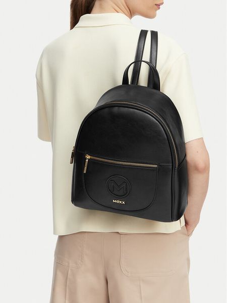 MEXX Plecak CEO-MEXX-L-015-10 Czarny. Czarne plecaki damskie Mexx, bez wzorów, ze skóry. Za 199.99 zł.