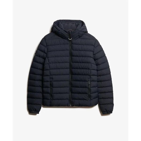 Kurtka puchowa Superdry. Brązowe kurtki męskie Superdry, na jesień, m, z aplikacjami, z materiału, eleganckie, z kapturem. Za 419.50 zł.