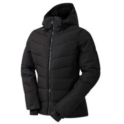 Kurtka narciarska damska z membraną Glacier Dare 2b. Czarne kurtki sportowe damskie Dare 2B, bez wzorów, z puchu, bez ramiączek, z kapturem, narciarskie. Za 542.50 zł.