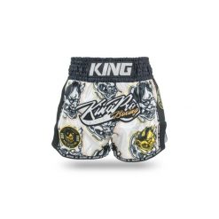 Szorty do boksu tajskiego King Pro Boxing Demon 2. Białe szorty damskie KING PRO BOXING, bez wzorów, sportowe. Za 327.50 zł.