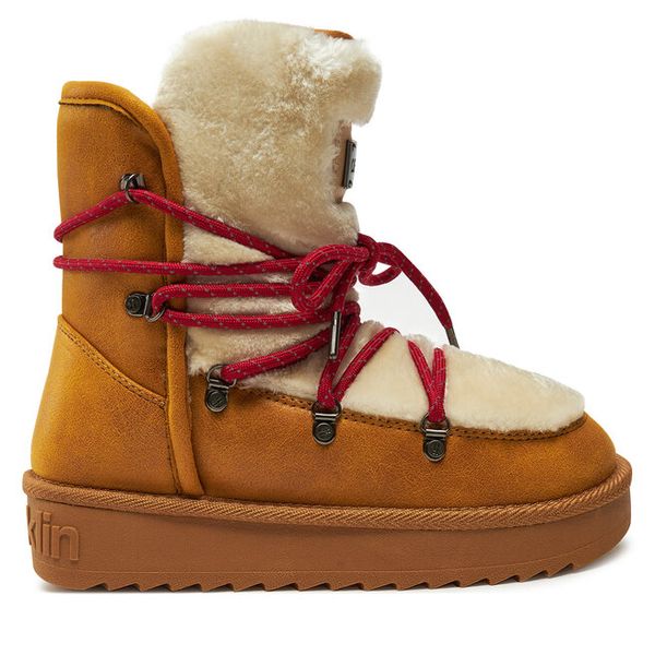 Śniegowce D.Franklin. Żółte śniegowce damskie D.Franklin, bez zapięcia. Za 239.99 zł.