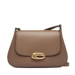 Torebka Calvin Klein. Brązowe listonoszki damskie Calvin Klein, bez wzorów, bez dodatków. Za 649.99 zł.