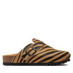 Klapki Scholl. Brązowe klapki damskie Scholl, bez wzorów, bez obcasa, bez zapięcia. Za 549.99 zł.