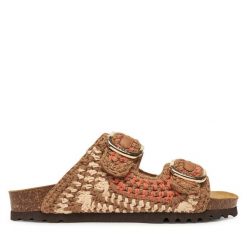 Klapki Scholl. Brązowe klapki damskie Scholl, bez wzorów, bez obcasa, bez zapięcia. Za 339.99 zł.
