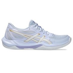 Buty halowe Asics Gel-Rocket 12. Niebieskie obuwie sportowe damskie Asics, bez wzorów, bez zapięcia, do biegania. Za 325.50 zł.