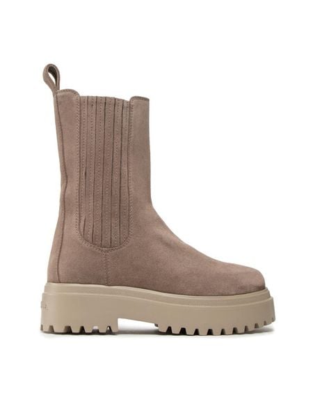 Le Silla Botki 6498T020M1PPBAK085 Beżowy. Brązowe botki damskie LE SILLA, bez wzorów, ze skóry, bez obcasa, na płaskiej podeszwie, bez zapięcia. Za 4,029.00 zł.