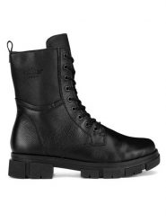 Rieker Botki Y7116-00 Czarny. Czarne botki damskie Rieker, bez wzorów, ze skóry, bez obcasa, na płaskiej podeszwie, bez zapięcia. Za 293.99 zł.