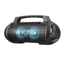 Głośnik bezprzewodowy Bluetooth W-KING D10 70W czarny. Czarne głośniki przenośne W-KING. Za 493.99 zł.
