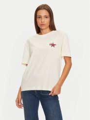 Guess T-Shirt W4BI55 K8HM0 Różowy Oversize. Czerwone t-shirty damskie Guess, xs, z aplikacjami, z bawełny, bez kołnierzyka, bez ramiączek. Za 99.99 zł.