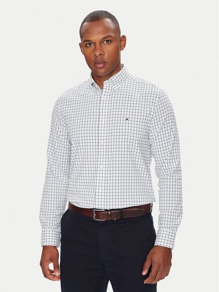 Tommy Hilfiger Koszula Performance MW0MW39680 Biały Regular Fit. Białe koszule męskie Tommy Hilfiger, m, bez wzorów, z syntetyku, bez kołnierzyka, bez ramiączek. Za 369.99 zł.