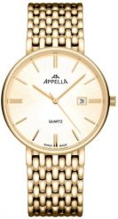 Zegarek męski Appella L12007.1111Q złoty. Żółte zegarki męskie Appella, bez wzorów, złote. Za 1,290.00 zł.