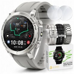 Smartwatch JG Smart D43B Srebrny. Szare zegarki smartwatch JG Smart, bez wzorów. Za 329.99 zł.