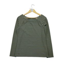 Damski Sweter w Czarnym Efekcie Metalicznym. Czarne swetry nierozpinane damskie Ralph Lauren, l, bez wzorów, z materiału, eleganckie, bez kołnierzyka, bez ramiączek. Za 51.08 zł.