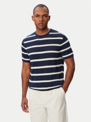 Tommy Hilfiger Sweter Breton MW0MW43942 Granatowy Regular Fit. Niebieskie swetry męskie Tommy Hilfiger, m, bez wzorów, z bawełny, bez kołnierzyka, bez ramiączek. Za 569.99 zł.