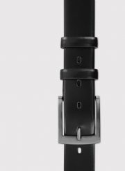 PAKO LORENTE – Czarny skórzany pasek męski. Czarne paski męskie Pako Lorente, ze skóry. Za 149.99 zł.