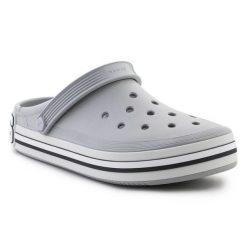 Klapki Crocs Off Court Logo Clog 209651-1FT szare. Szare klapki męskie bez wzorów, z materiału, bez zapięcia. Za 380.97 zł.
