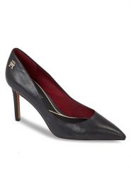 Tommy Hilfiger Szpilki Essential Pointed Pump FW0FW07533 Czarny. Czarne szpilki damskie Tommy Hilfiger, bez wzorów, ze skóry, bez obcasa, na szpilce, bez zapięcia. Za 519.99 zł.