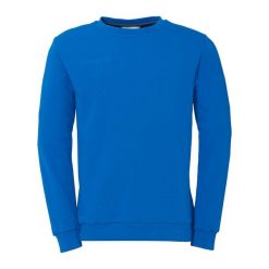 Bluza Uhlsport Essential. Niebieskie bluzy sportowe męskie Uhlsport, bez wzorów, prążkowane, bez kaptura, do piłki nożnej. Za 218.45 zł.