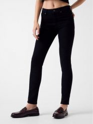 Guess Jeans Jeansy W5YA92 D6311 Czarny Skinny Fit. Czarne jeansy damskie Guess Jeans, z aplikacjami, z jeansu. Za 349.00 zł.